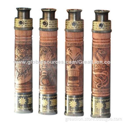 K Fire Wooden Mod Pen Vaporizer with 1,100mAh Battery Capacity Vision Spinner